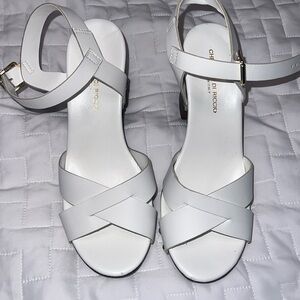 Christian di ricccio white sandals made in Italy